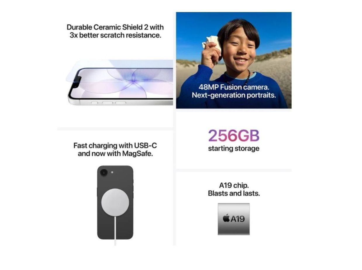 IPHONE 17E APPLE 256GB ROSA image number 6