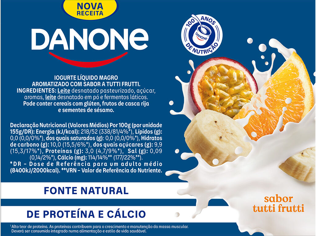 IOGURTE DANONE L&Iacute;QUIDO TUTTI FRUTTI 4X155G image number 1