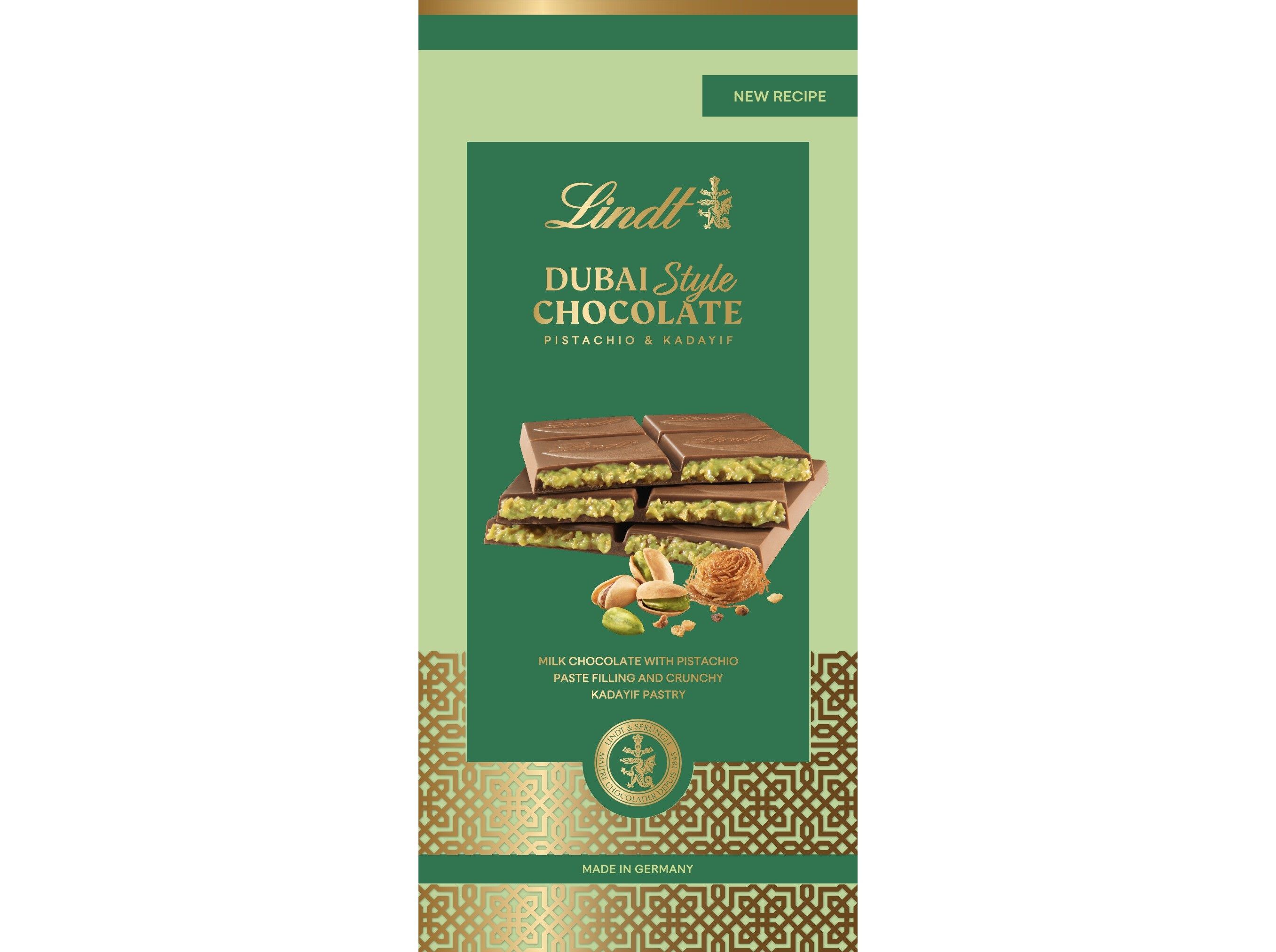 TABLETE CHOCOLATE LINDT DUBAI STYLE 145G image number 0