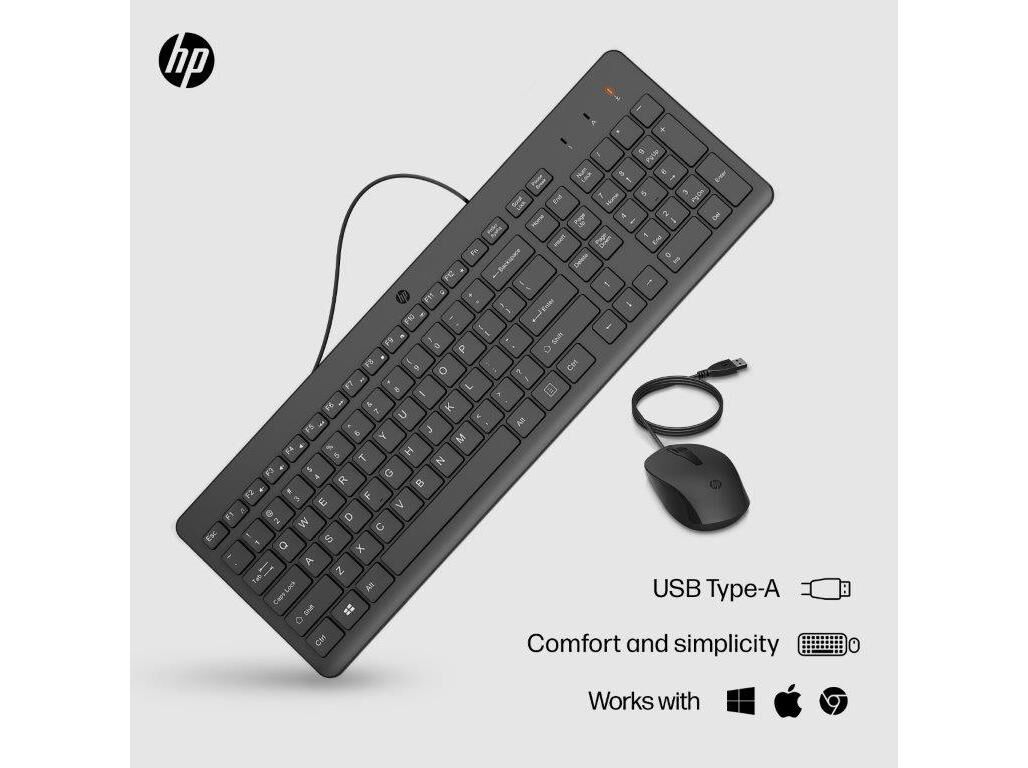 KIT TECLADO + RATO C/ FIOS HP 150 image number 5