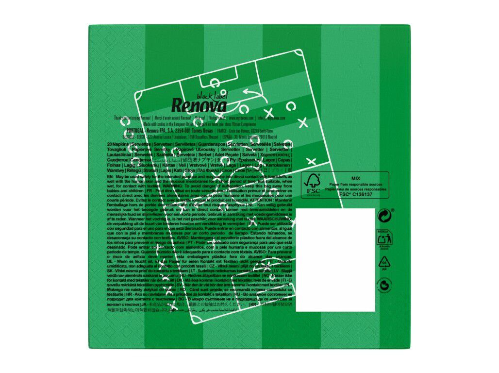 GUARDANAPOS PAPEL RENOVA MUNDIAL FUTEBOL 20 UNIDADES image number 1