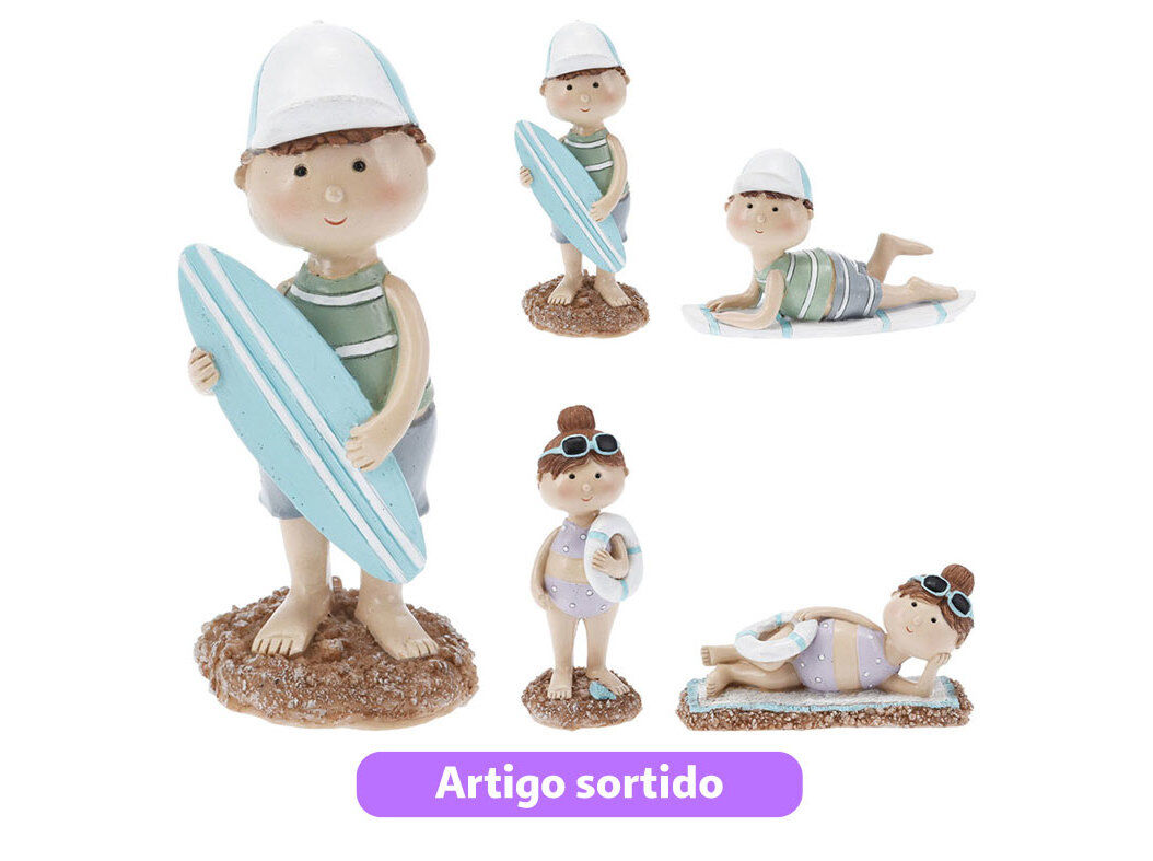 OBJETO DE DECORA&Ccedil;&Atilde;O EM POLIRESINA 5X5X12.5CM MODELOS SORTIDOS