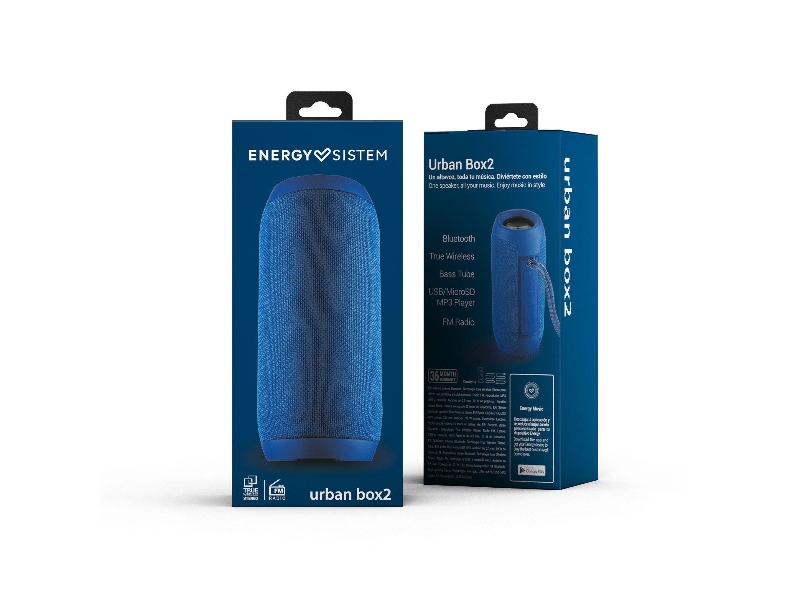 COLUNA PORT&Aacute;TIL ENERGY SISTEM URBAN BOX 2 NAVY BLUETOOTH 10W image number 1