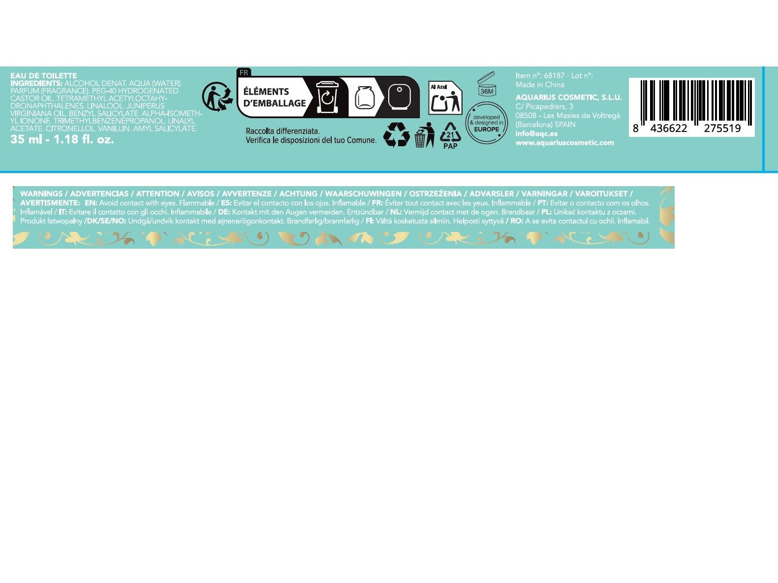 EDT AQC FRAGRANCES MYSTICAL 30 ML image number 1