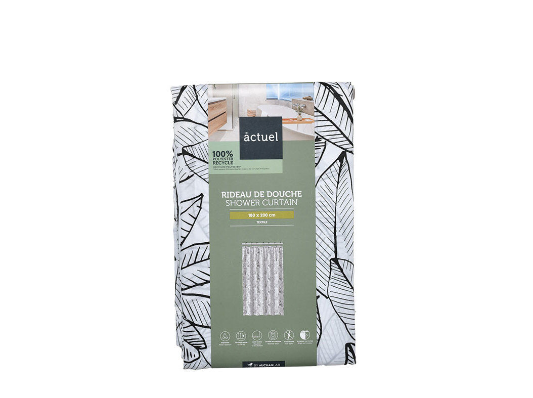 CORTINA DUCHE POLIESTER RECICLADO ACTUEL ESTAMPADA 180X200CM