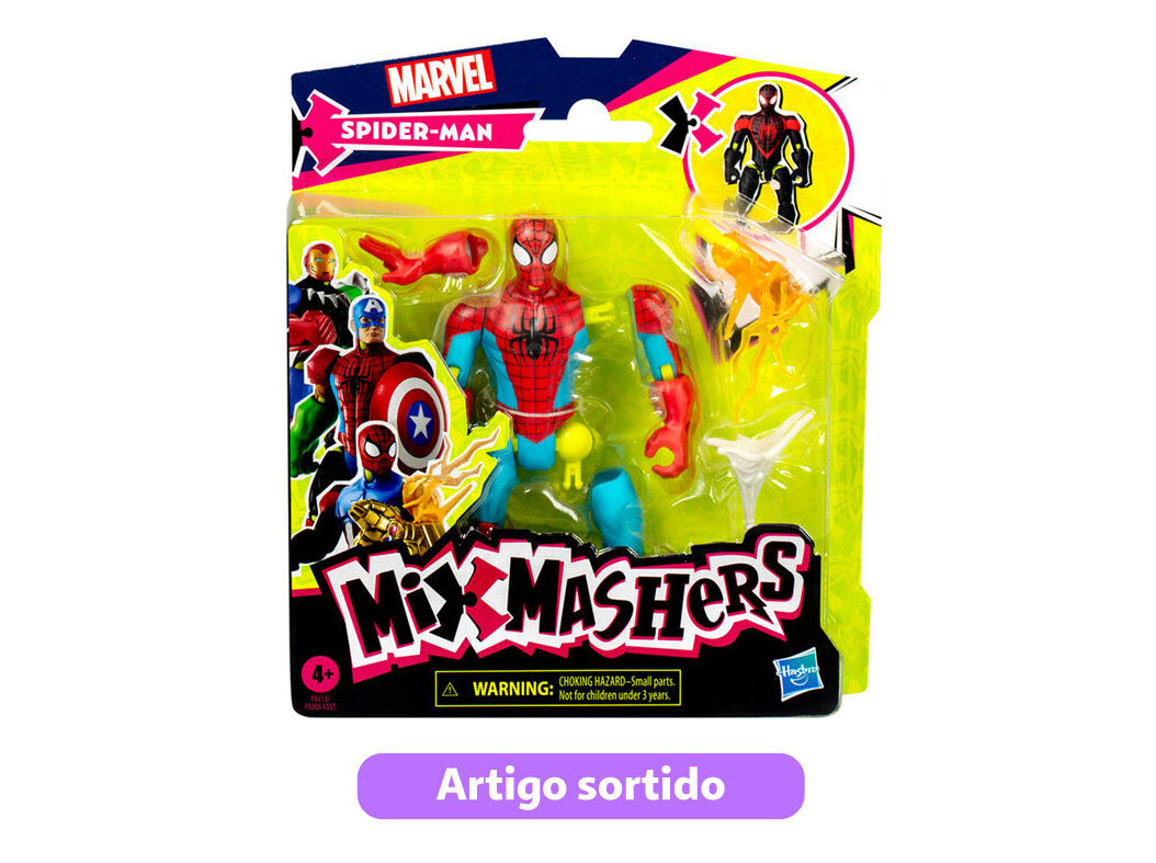 FIGURA B&Aacute;SICA MIXMASHERS HOMEM-ARANHA 12CM MODELOS SORTIDOS image number 0