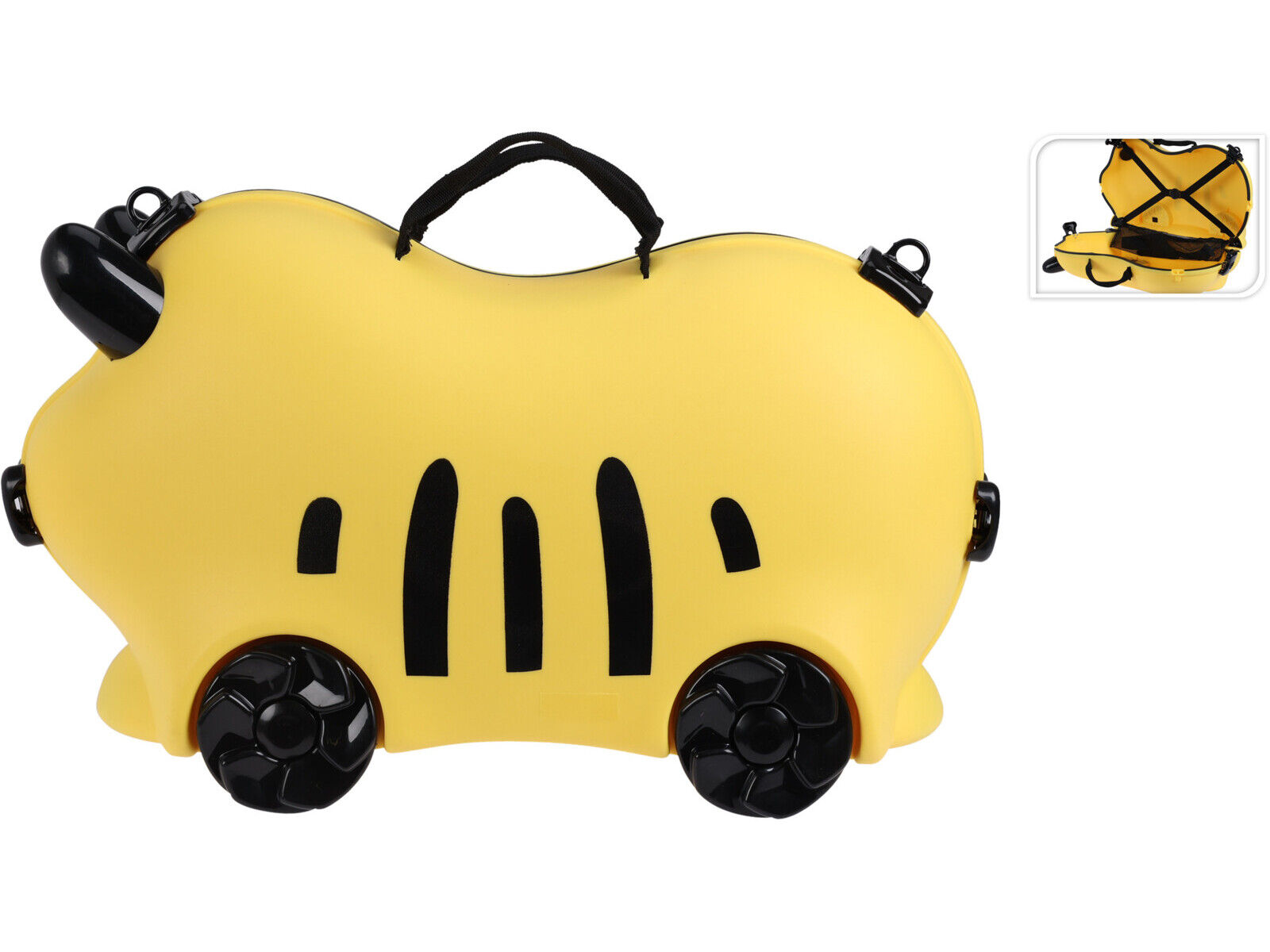 MALA DE CABINE INFANTIL RIGIDA AMARELO 4 RODAS 52X21X32CM image number 0