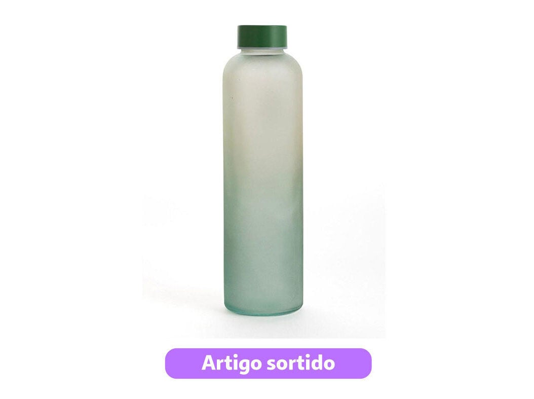 GARRAFA VIDRO QUID BICOLOR 60CL CORES SORTIDAS