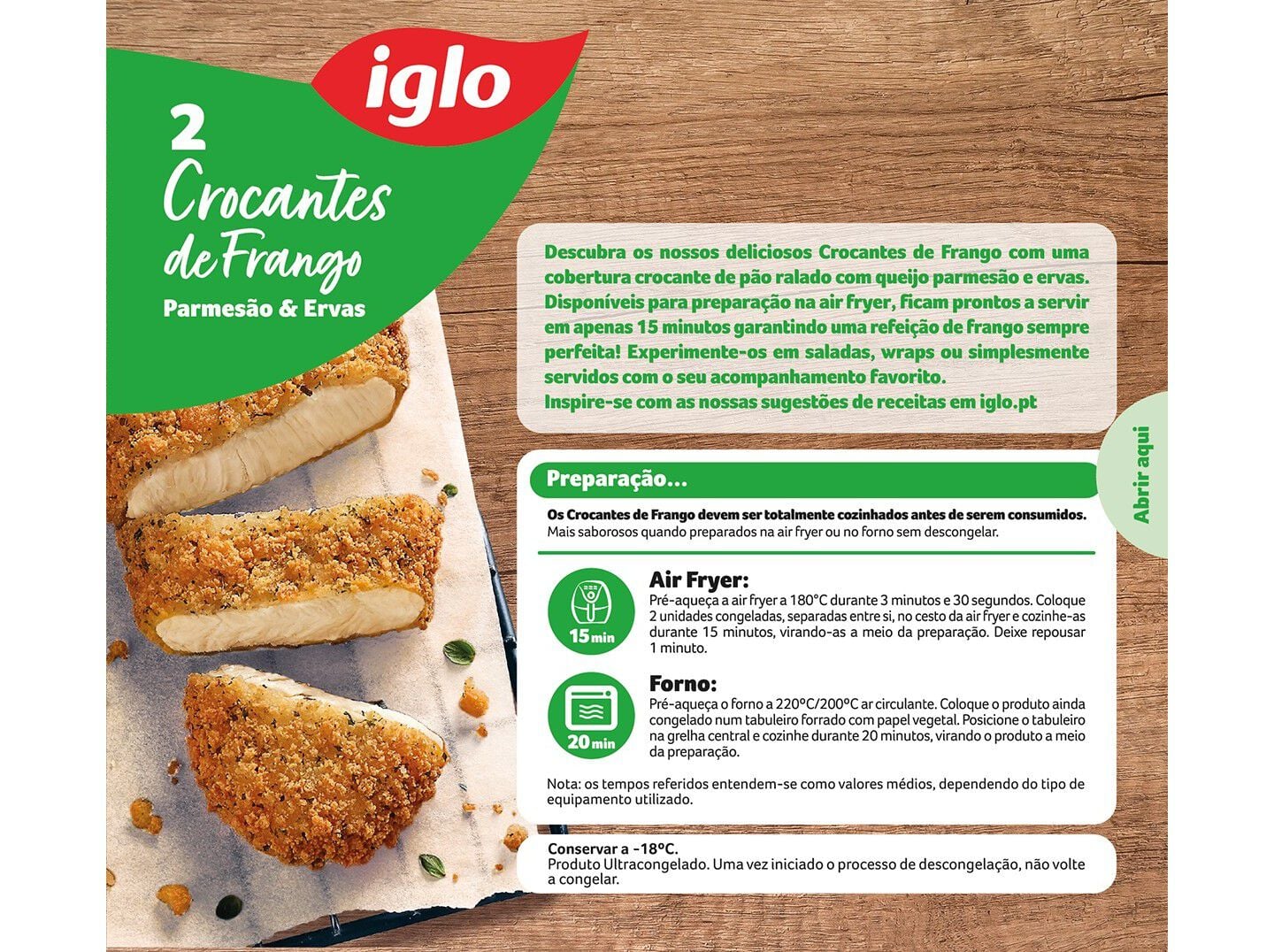 CROCANTES IGLO FRANGO COM PARMES&Atilde;O 200G image number 1