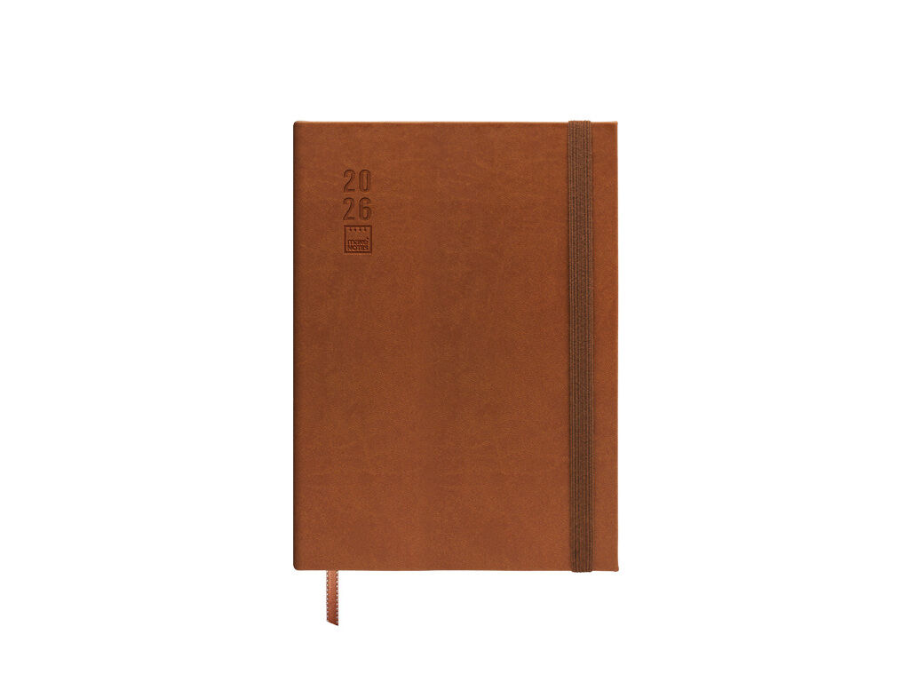 AGENDA DI&Aacute;RIA 2026 A5 MAKENOTES COSIDA ONE COLOUR HAZEL image number 0