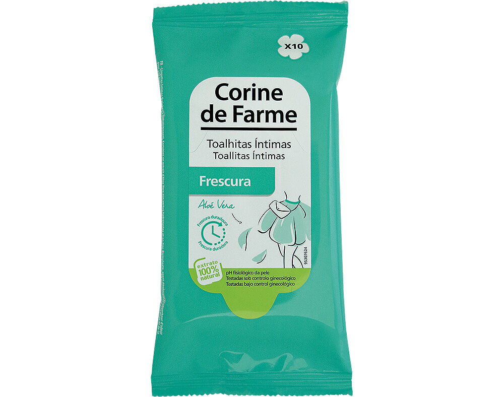 TOALHITAS CORINE DE FARME &Iacute;NTIMAS FRESCURA 10UN image number 0