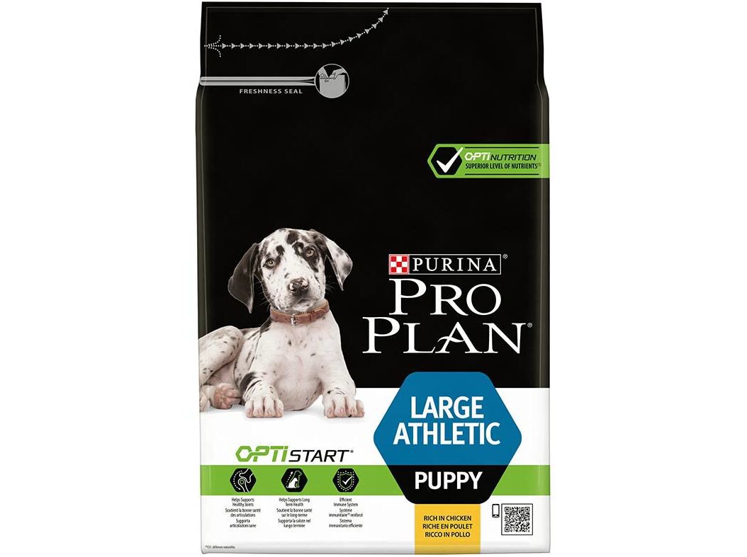 RA&Ccedil;&Atilde;O PARA C&Atilde;O JUNIOR PRO PLAN LARGE ATHLETIC FRANGO 3KG image number 0