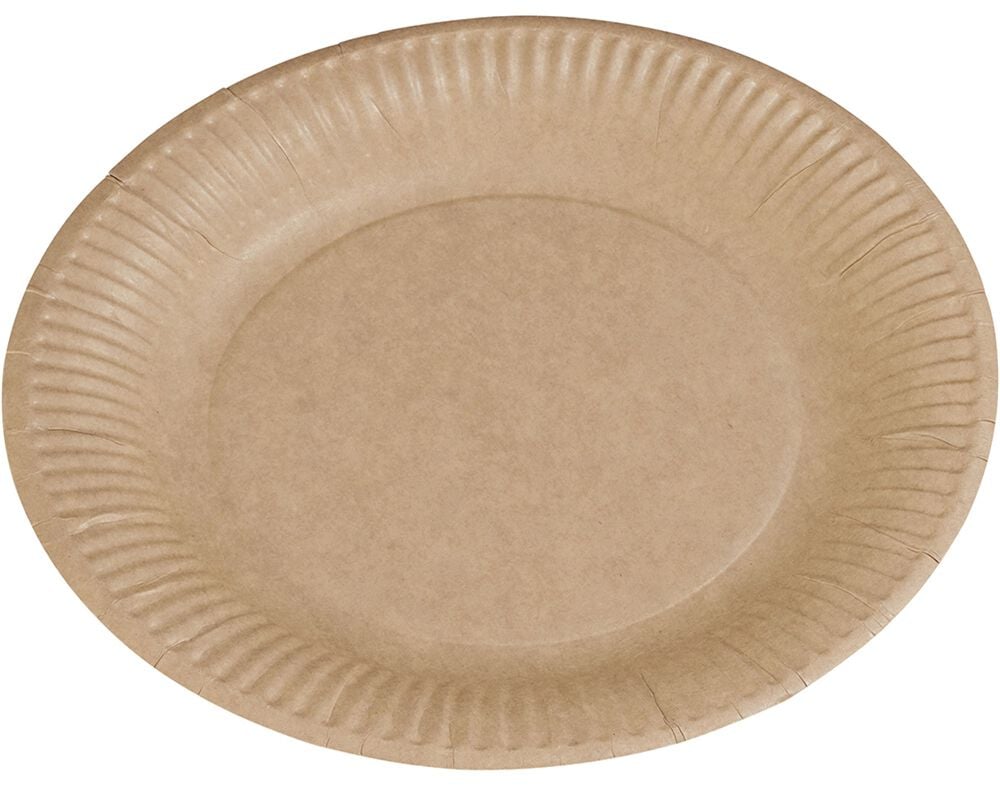 PRATOS DESCART&Aacute;VEIS ACTUEL KRAFT 18CM PACK 20 UNIDADES