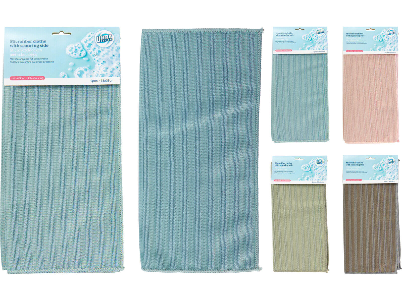 PANO MULTIUSOS ULTRA CLEAN 38X38CM CORES SORTIDAS image number 1