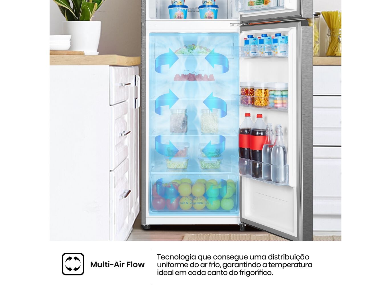 FRIGOR&Iacute;FICO 2 PORTAS HISENSE RT422N4ACE E LOOK INOX TOTAL NO FROST 325L image number 8