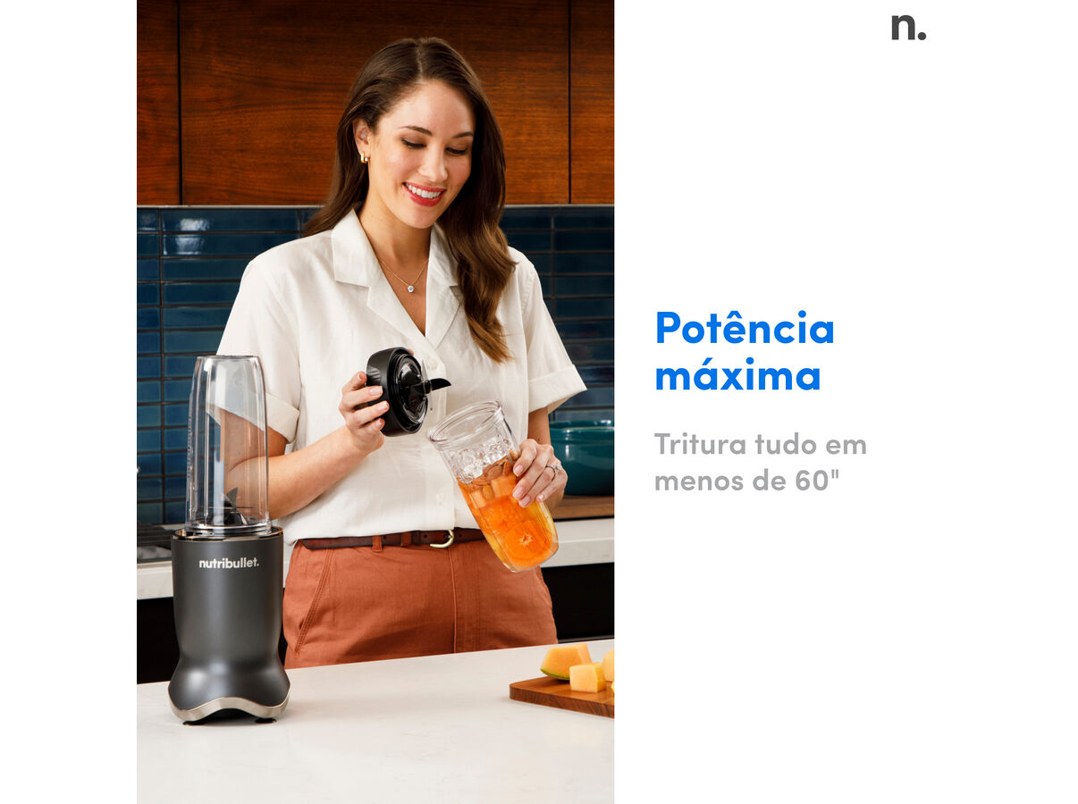 LIQUIDIFICADORA NUTRIBULLET NB1206DGCC 1200W 946ML CINZENTO image number 3