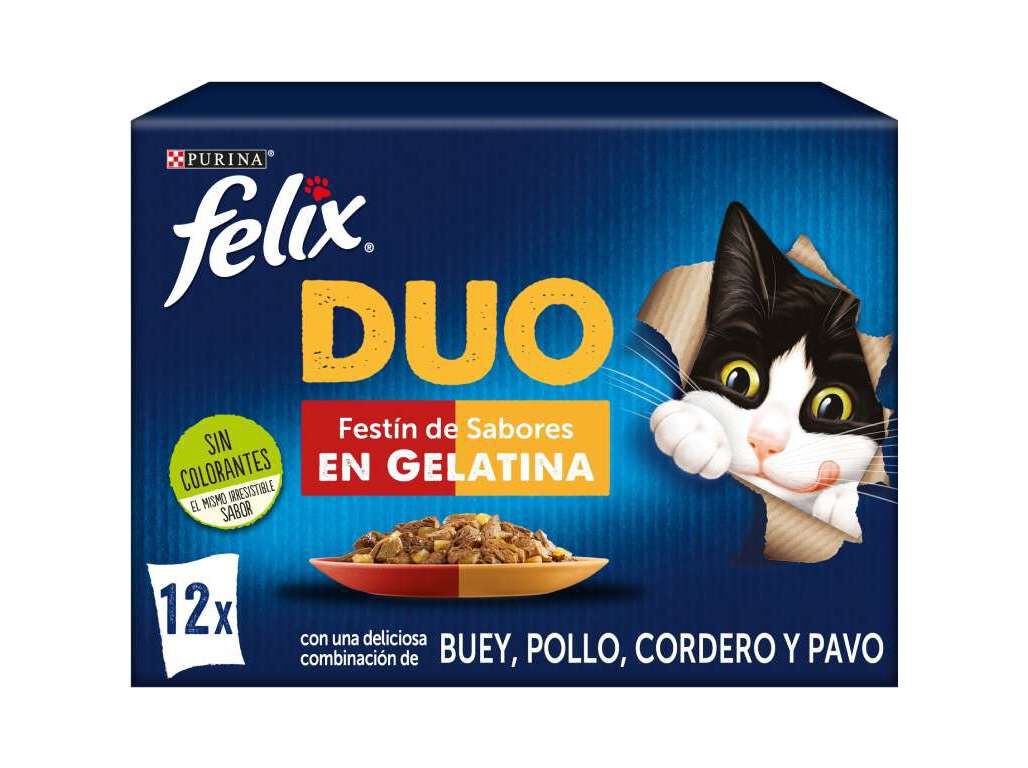 COMIDA H&Uacute;MIDA PARA GATO FELIX FANTASTIC DUO 12X85G image number 1
