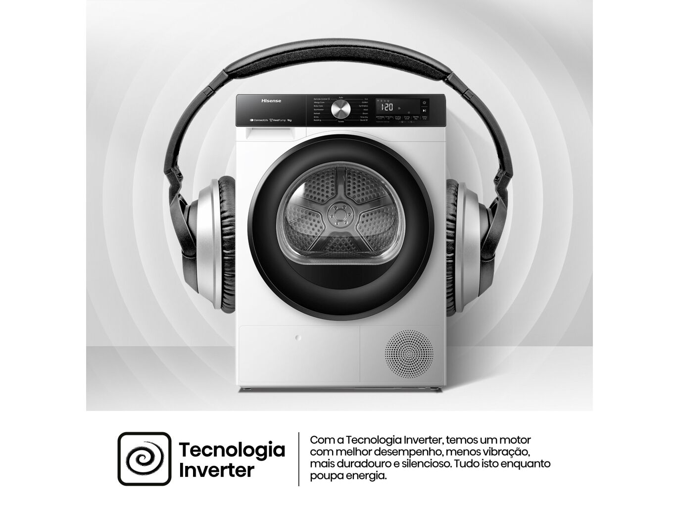 MAQUINA DE SECAR ROUPA HISENSE DH3S902BWCC SERIE 3S C 9KG BOMBA DE CALOR image number 15