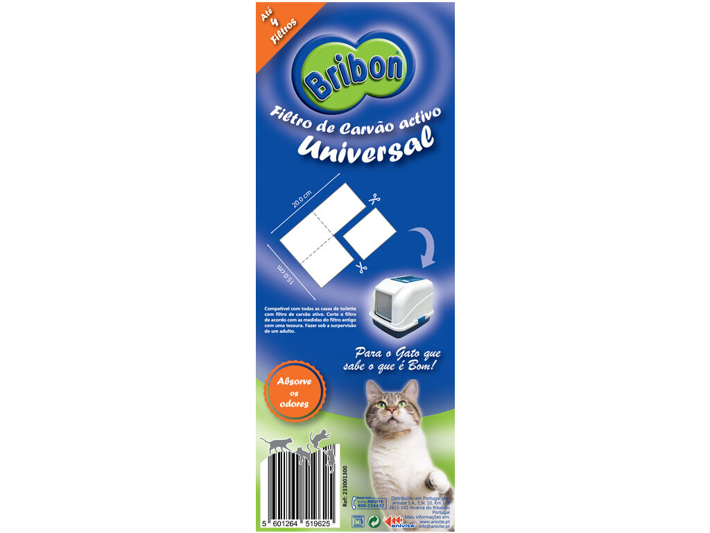 FILTRO DE CARV&Atilde;O ACTIVO PARA CASA TOILETTE BRIBON CATLUXE