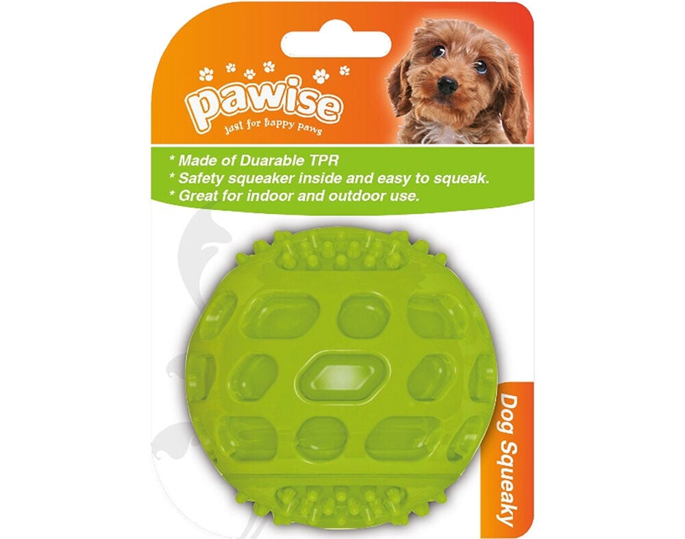 BRINQUEDO PARA C&Atilde;O PAWISE BOLA DE TERMOPL&Aacute;STICO COM SQUEAKER 6.5CM image number 0