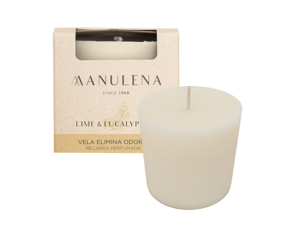 RECARGA VELA ELIMINA ODORES MANULENA LIME & EUCALYPTUS