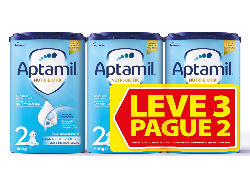 LEITE APTAMIL APTAMIL 2 LEVE 3 PAGUE 2 3X800G