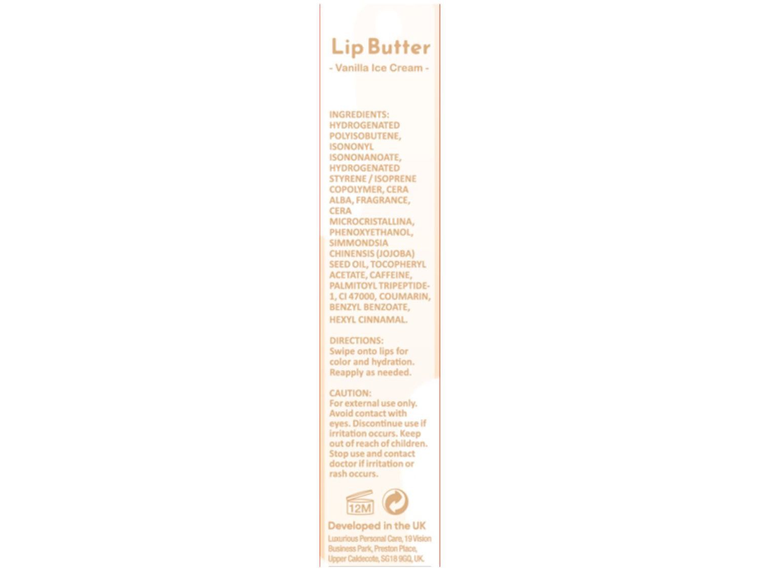 LIP BUTTER HOT ROSE VANILLA ICE CREAM 15ML image number 1