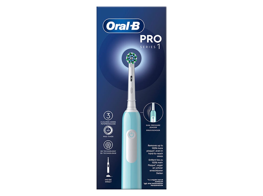 ESCOVA EL&Eacute;TRICA ORAL B PRO1 AZUL