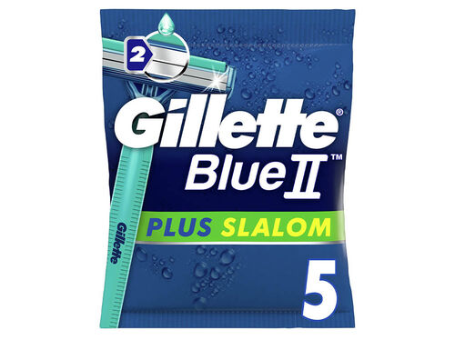 MÁQUINA GILLETTE DESCARTÁVEL BLUEII SLALOM PLUS 5+1UN image number 0