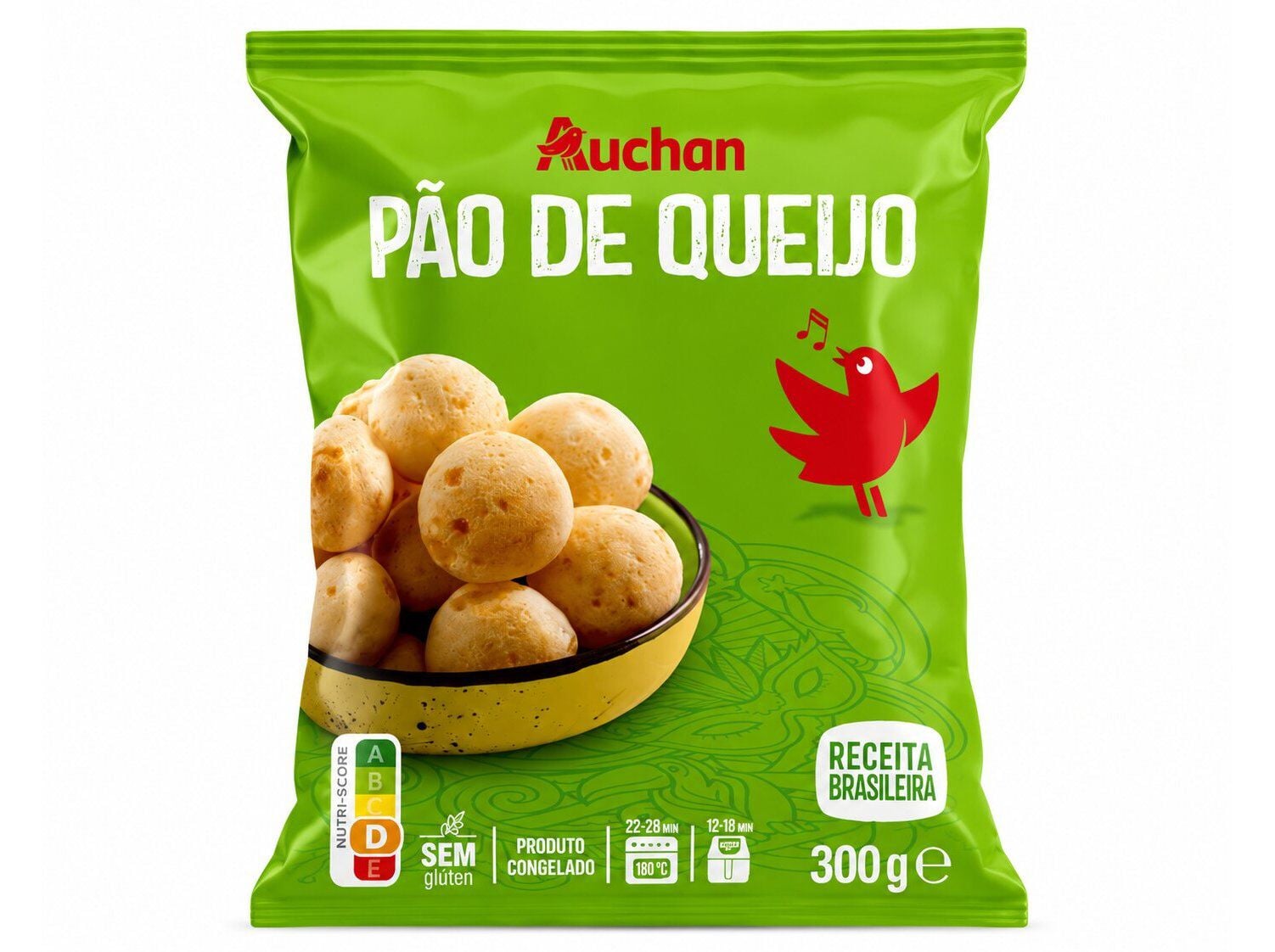 P&Atilde;O DE QUEIJO AUCHAN SEM GL&Uacute;TEN 300G
