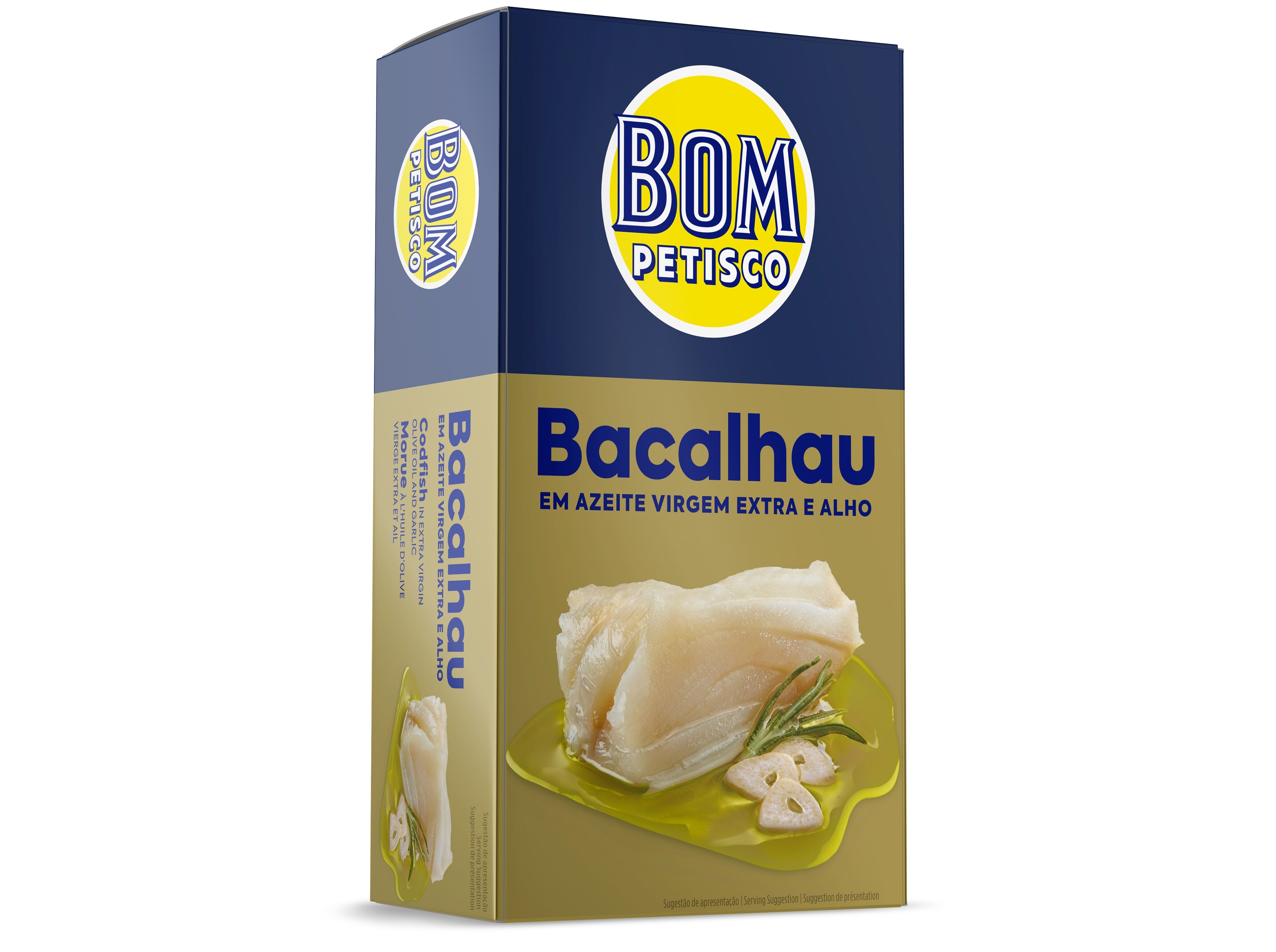BACALHAU BOM PETISCO EM AZEITE VIRGEM ALHO 120(80)G image number 1