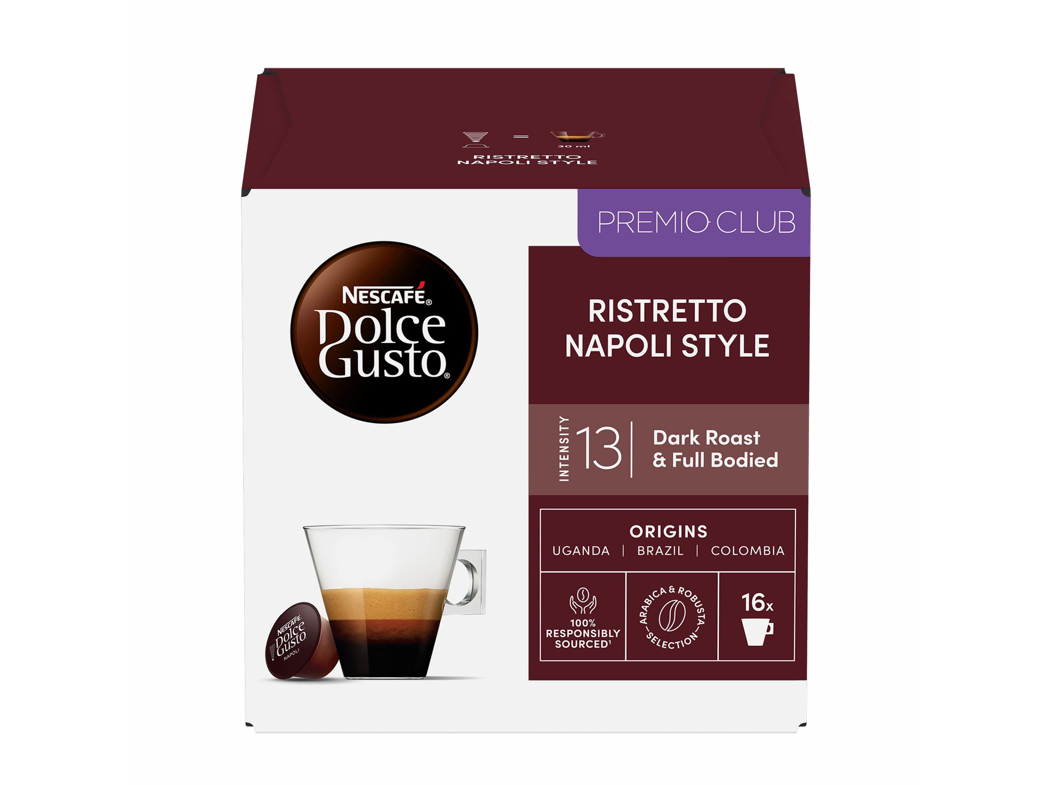C&Aacute;PSULAS DOLCE GUSTO CAF&Eacute; RISTRETTO NAPOLI 16UN