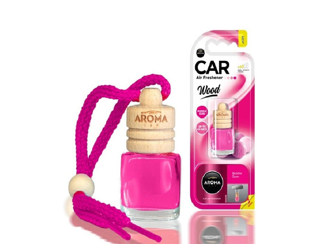 AMBIENTADORES AUTO AROMA CAR WOOD BUBBLE GUM 6ML image number 0
