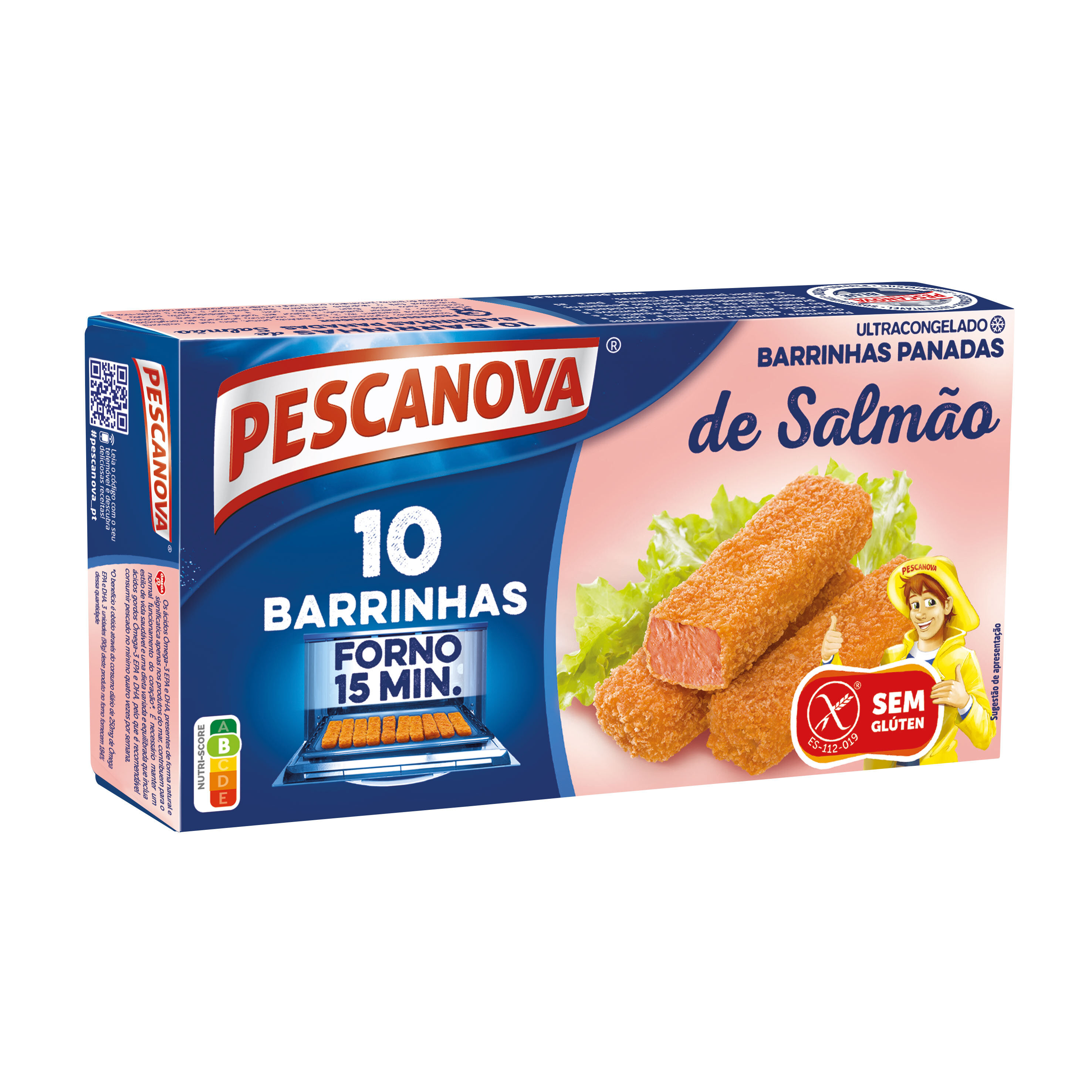 BARRINHAS PESCANOVA SALM&Atilde;O SEM GL&Uacute;TEN 300 G image number 1