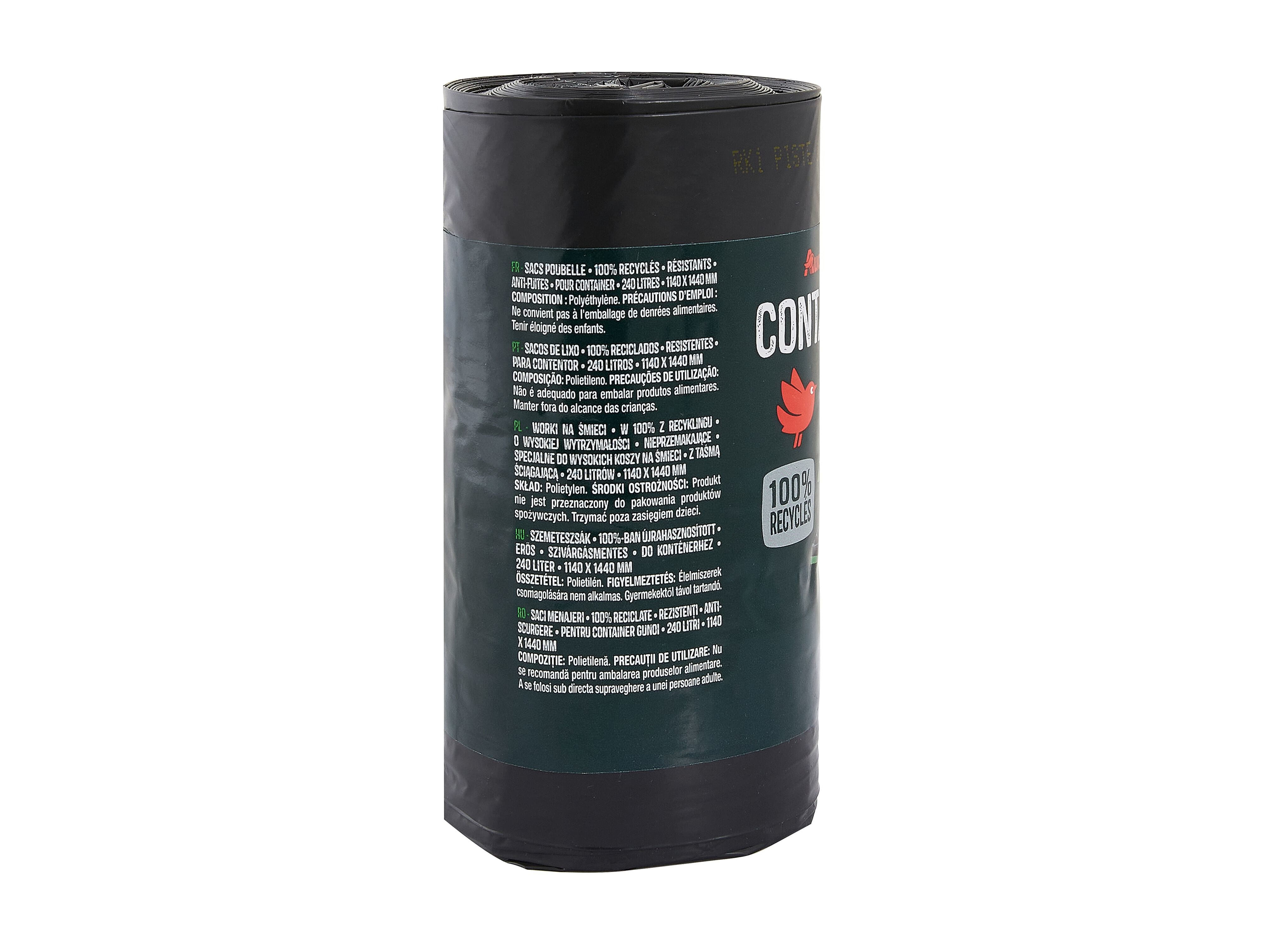 SACOS DE LIXO AUCHAN P/CONTENTORES 240L 5UN image number 1