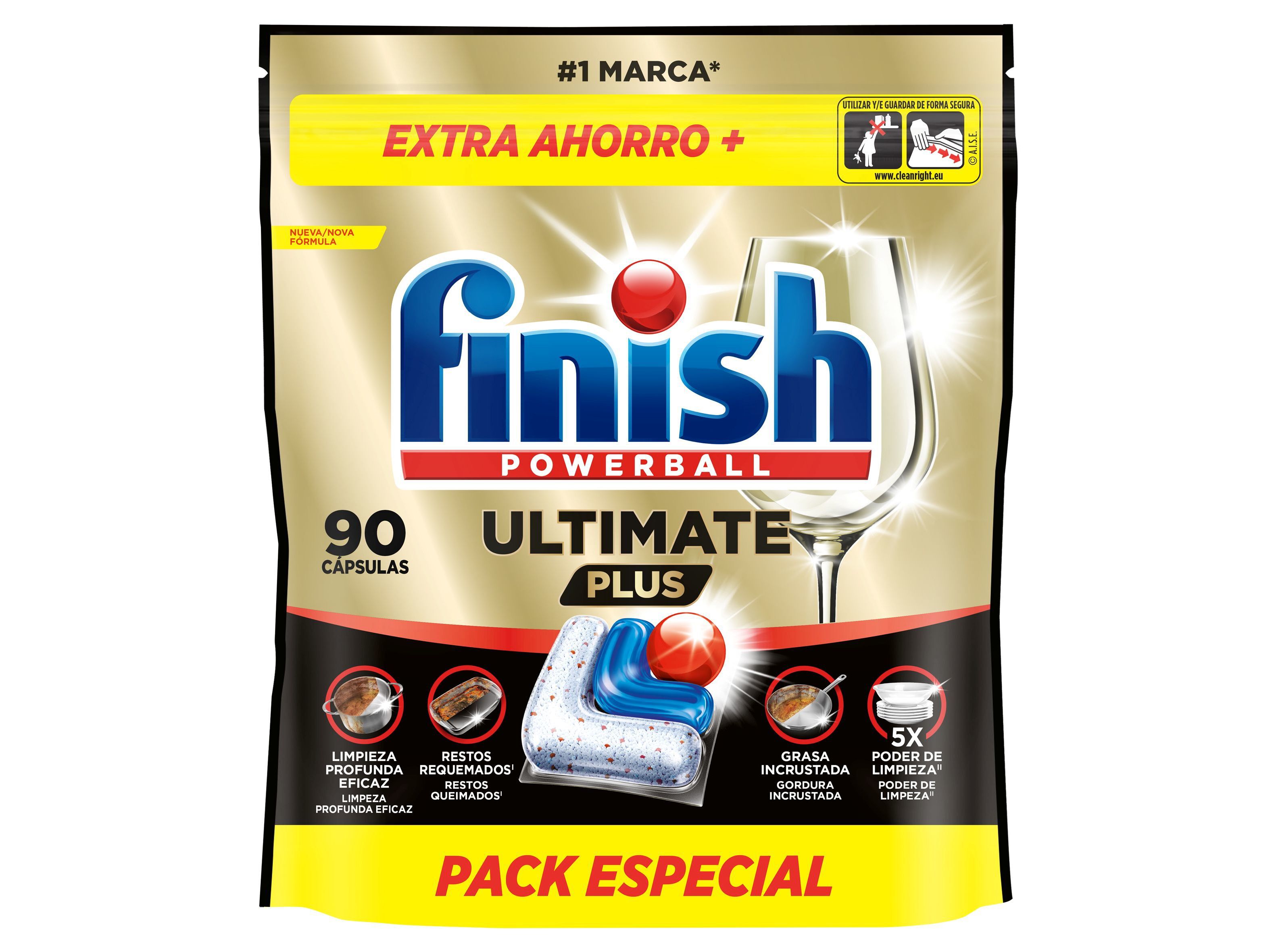 DETERGENTE LOI&Ccedil;A M&Aacute;QUINA FINISH FINISH ULTIMATE PLUS 90P image number 0