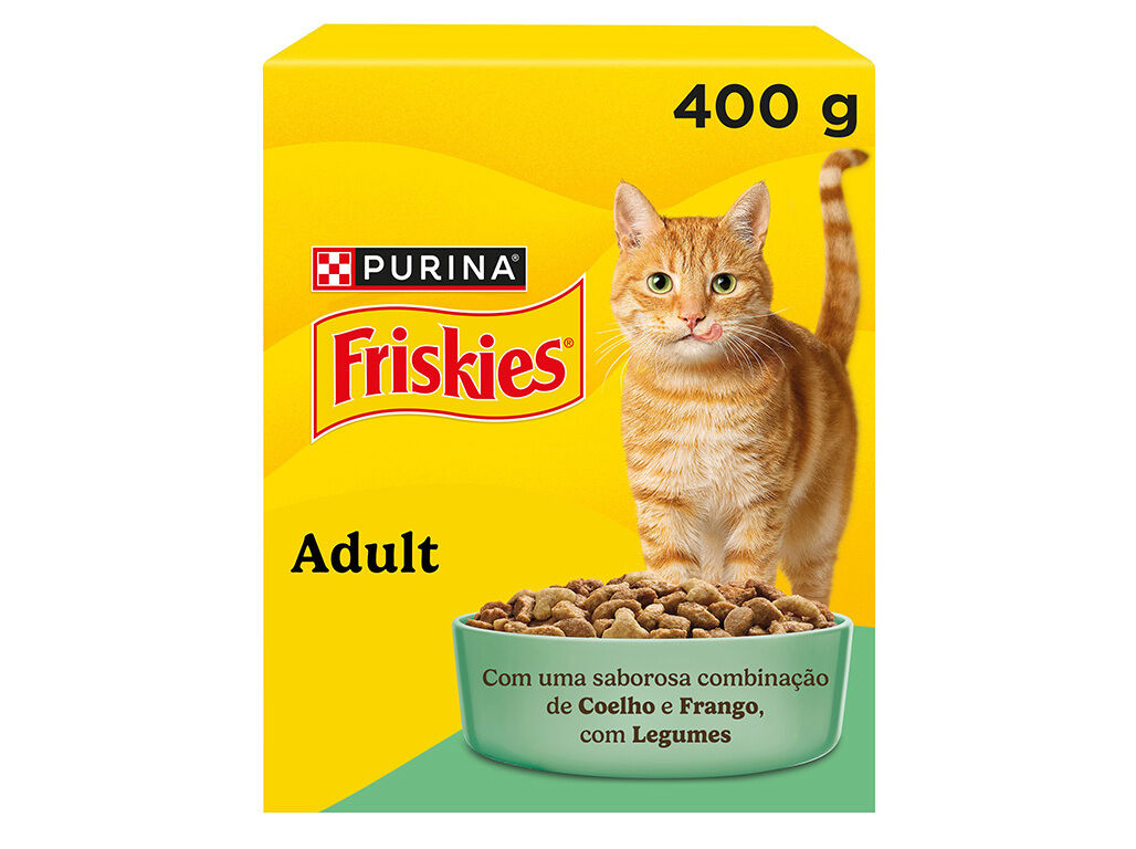 RA&Ccedil;&Atilde;O PARA GATO FRISKIES COM COELHO E FRANGO 400G