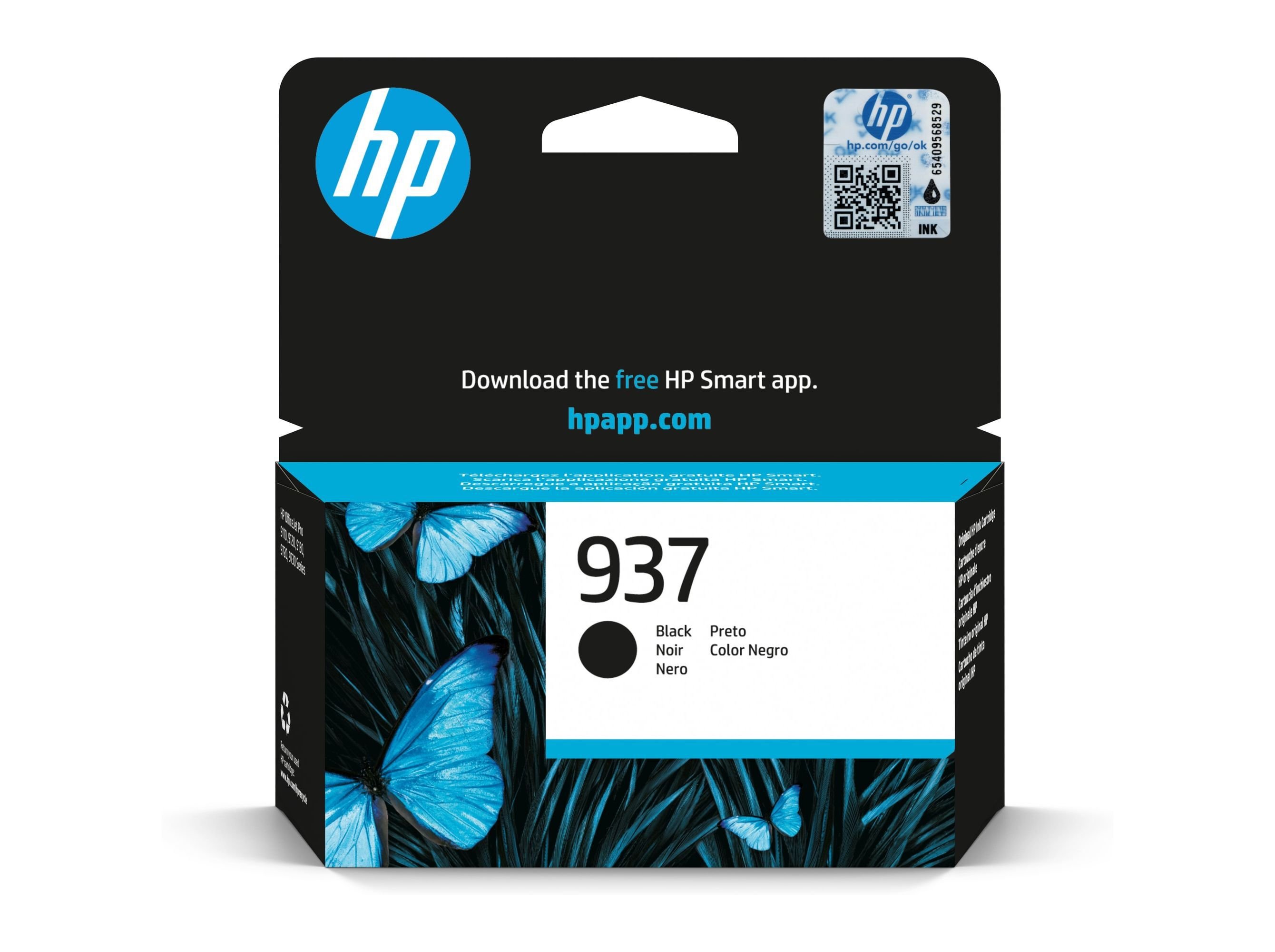 TINTEIRO ORIGINAL HP 937 BLACK 4S6W5NE#SE1 image number 0