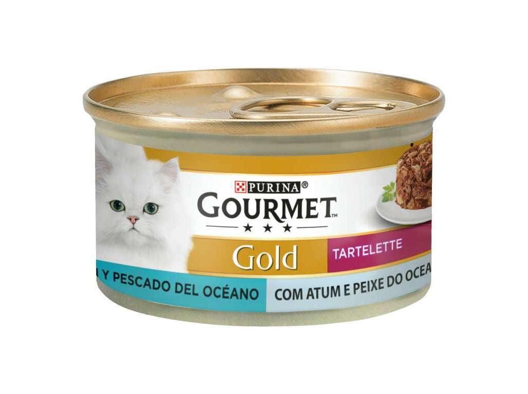 COMIDA H&Uacute;MIDA PARA GATO GOURMET GOLD TARTELETTE ATUM E PEIXE 85G image number 1