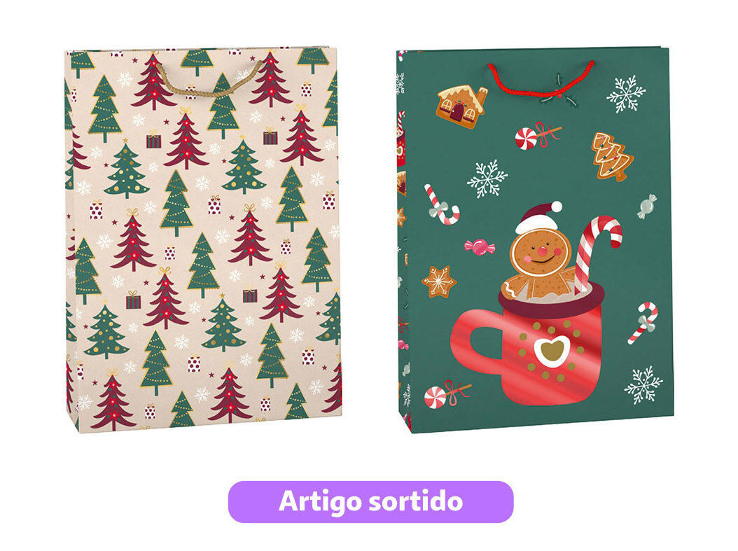 SACO PRESENTE AUCHAN TAMANHO XL 40X56X15CM MODELOS SORTIDOS image number 0