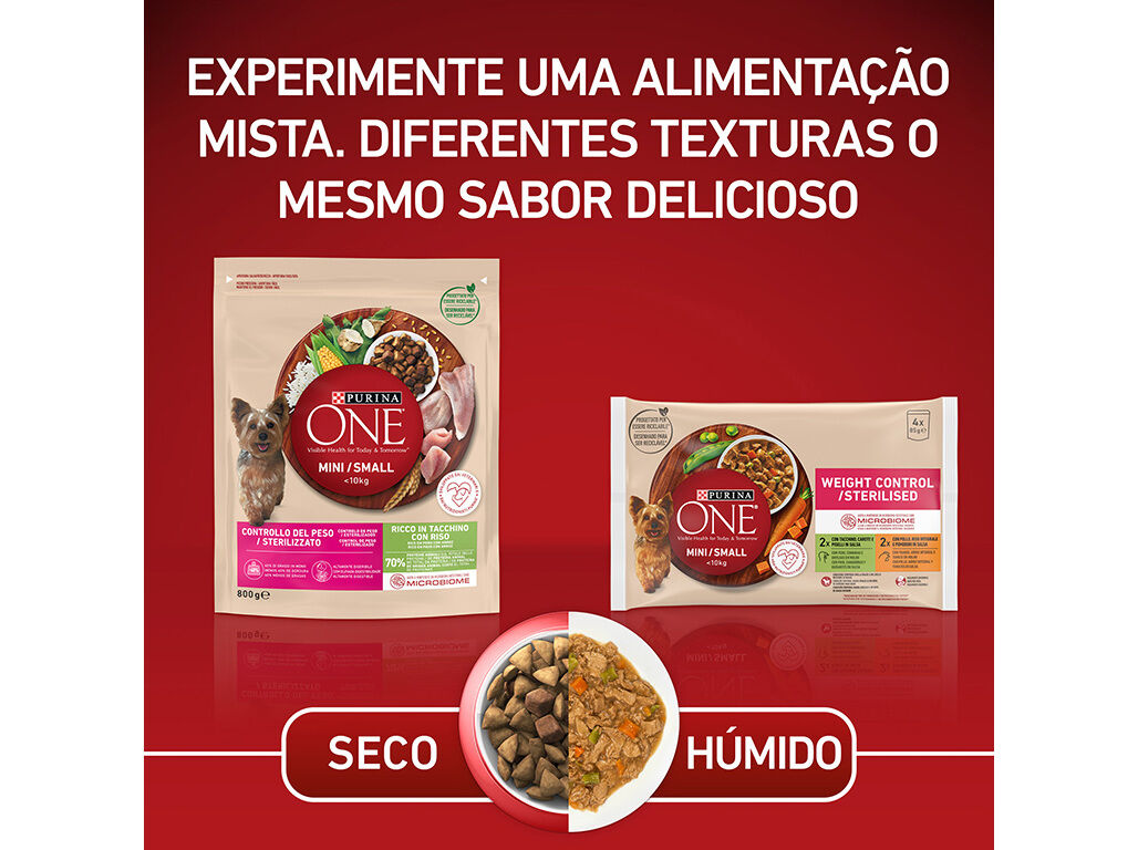RA&Ccedil;&Atilde;O PARA C&Atilde;O PURINA ONE MINI CONTROLO PESO 800G image number 8