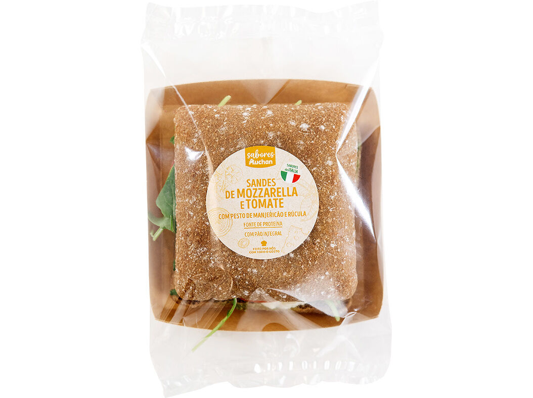 SANDES DE QUEIJO MOZZARELLA E TOMATE SABORES AUCHAN UN image number 1