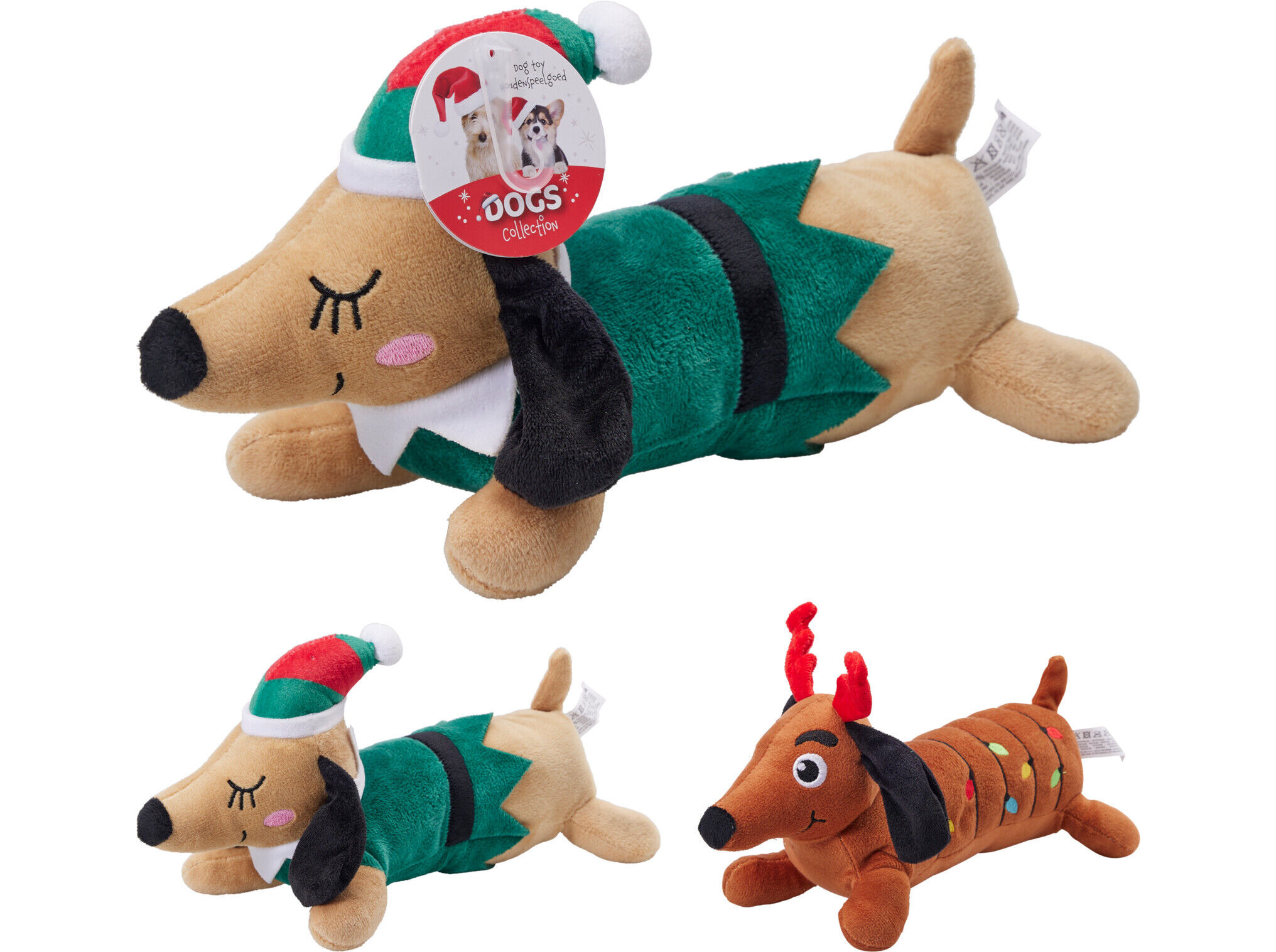 BRINQUEDO C&Atilde;O DOGS COLLECTION PELUCHE C&Atilde;O NATAL 30CM MODELOS SORTIDOS image number 1