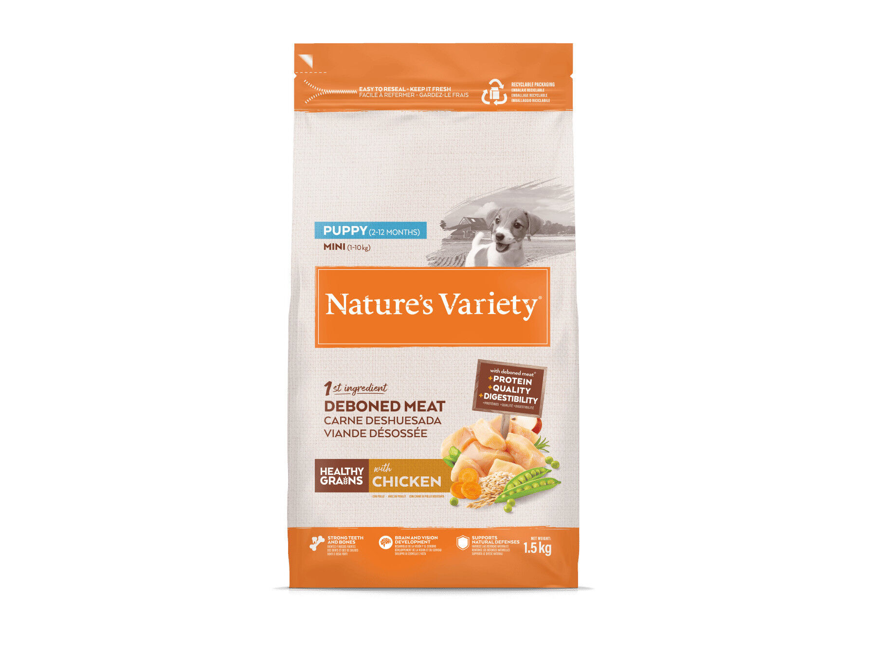 RA&Ccedil;&Atilde;O C&Atilde;O NATURE'S VARIETY MINI J&Uacute;NIOR 1.5KG