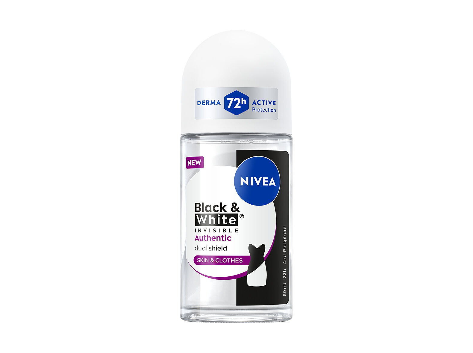 DESODORIZANTE NIVEA ROLL-ON B&W AUTHENTIC 50ML image number 0
