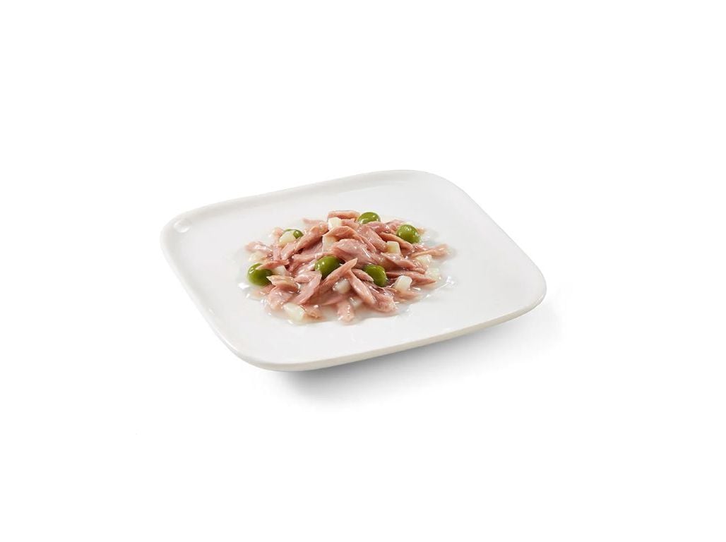 COMIDA H&Uacute;MIDA C&Atilde;O SCHESIR ATUM/ERVILHAS 85G image number 1