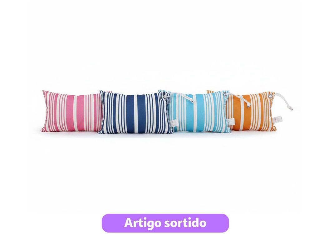 ALMOFADA PRAIA B.C. RISCAS 40X35CM CORES SORTIDAS