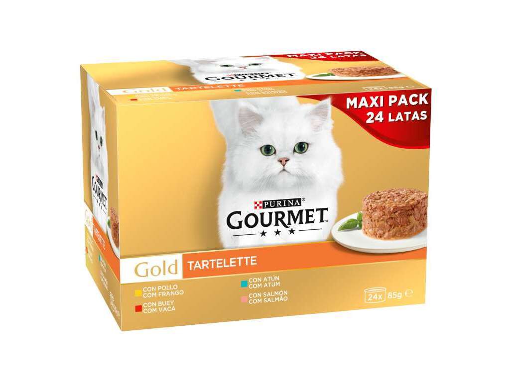 COMIDA H&Uacute;MIDA PARA GATO GOURMET GOLD TARTELETTE 24X85G