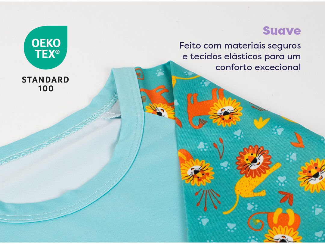 T-SHIRT PROTE&Ccedil;&Atilde;O UV BAMBINO MIO LE&Otilde;ES SPF40+ 2-3A image number 2