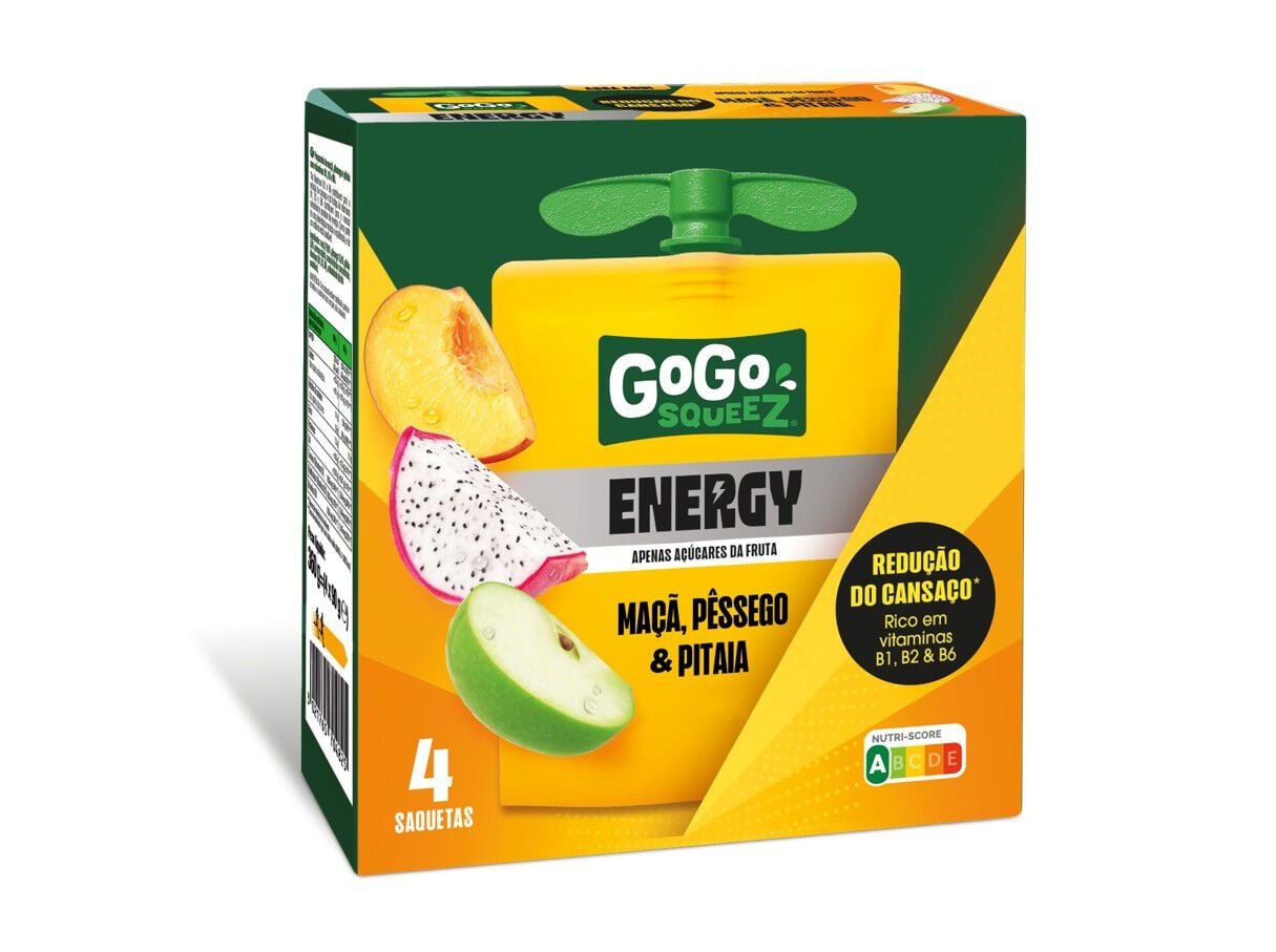 SAQUETAS FRUTA GO GO SQUEEZ PESS&Ecirc;GO PITAIA 4X90G